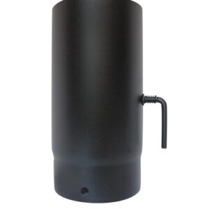 Pipe with Damper – Ø 125mm (5inch) / 250mm black matt
