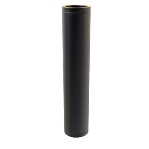 Pipe 1000mm – Ø 125 /  Twin Wall Black Matt