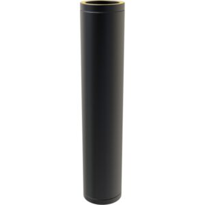 Pipe 1000mm – Ø 150 / 6 inch / Twin Wall Black Matt