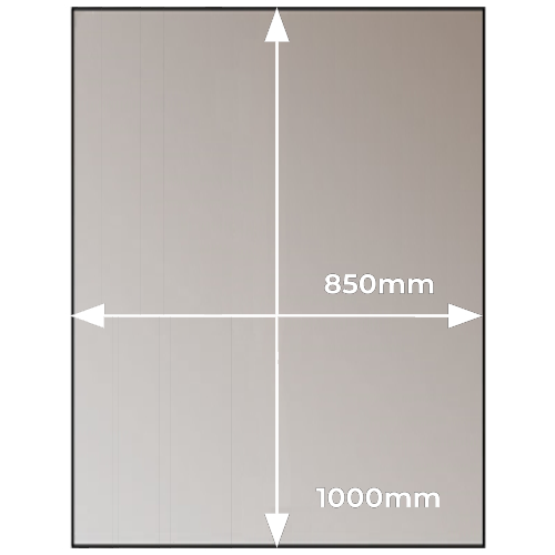 Glass Hearth Rectangular – 12mm x 850mm x 1000mm SMOKED