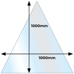 Glass Hearth Pyramid – 12mm x 1000mm x 1000mm CLEAR