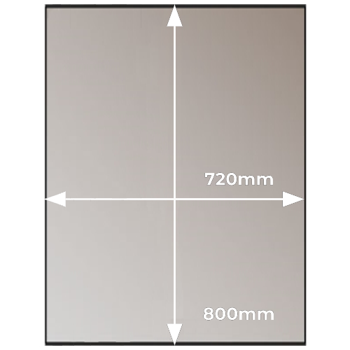 Glass Hearth Rectangular Small- 12mm x 800mm x 720mm SMOKED