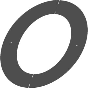 45&deg; Angled Split Rosette Collar (Flat) &Oslash; 125mm (5inch) /  black matt