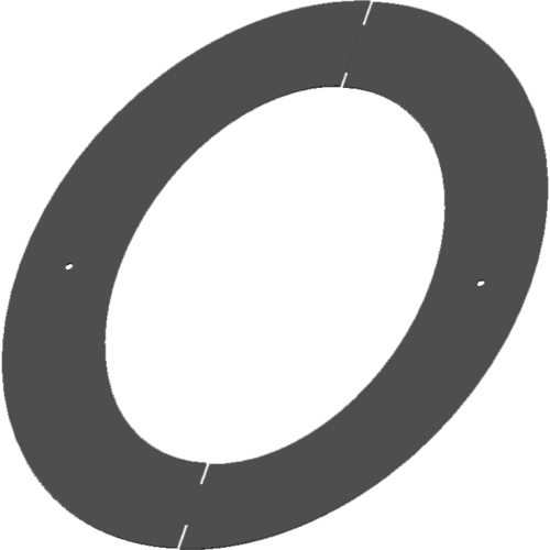 45° Angled Split Rosette Collar (Flat) Ø 125mm (5inch) / black matt