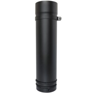 Pipe &ndash; &Oslash; 125mm (5inch) / 500mm 1 Part Adjustable Pipe black matt