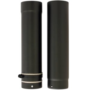 Pipe &ndash; &Oslash; 125mm (5inch) / 500mm 2 Part Adjustable Pipe black matt