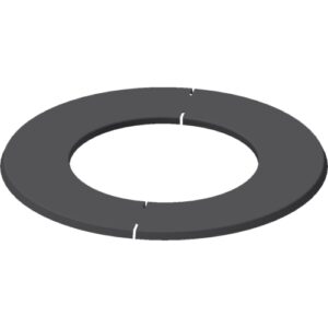 90° Split Rosette Collar (Flat) Ø 125mm (5inch) / black matt