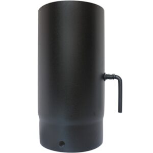 Pipe with Damper &ndash; &Oslash; 125mm (5inch) / 250mm black matt