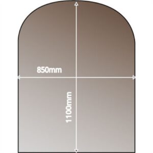 Glass Hearth Semi-Circle – 12mm x 1100mm x 850mm SMOKED