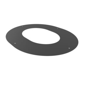 Black Round Finishing Plate 90° (1 Piece) – Ø 125 /  Twin Wall Black Matt