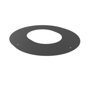 Black Round Finishing Plate 45° (1 Piece) – Ø 125 /  Twin Wall Black Matt