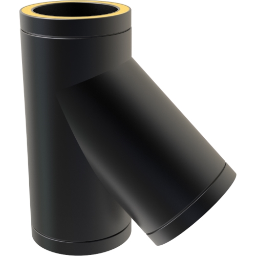 135° Tee - Ø 125 (5inch) / Twin Wall Black Matt
