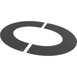 2pc Round Fixed Finishing Plate 45&deg; - &Oslash; 150 /  Twin Wall Black Matt