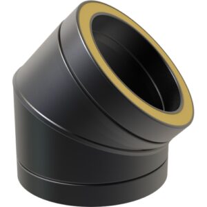 45&deg; Bend &ndash; &Oslash; 125 (5inch) /  Twin Wall Black Matt