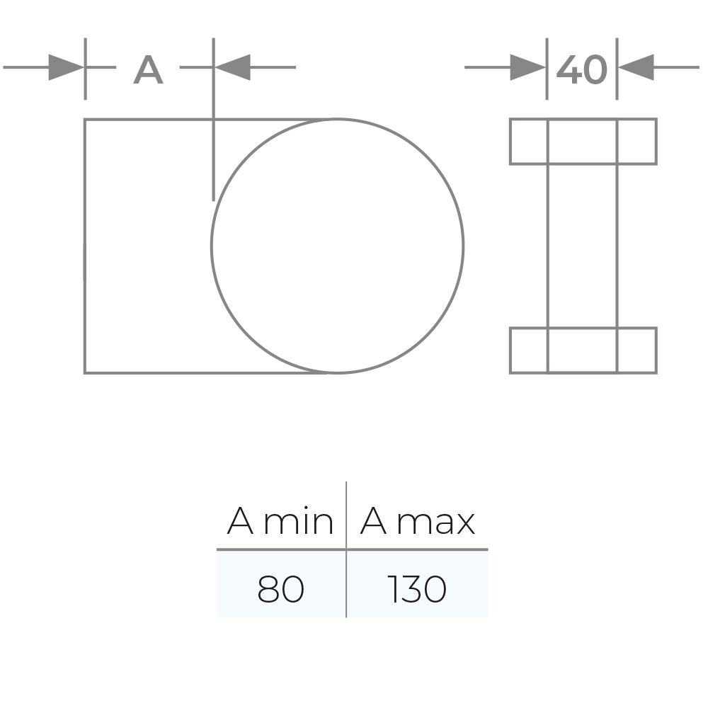 Wall Support 80-130mm - Ø 150 / Twin Wall Black Matt - Image 3