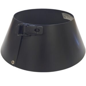 Storm Collar &ndash; &Oslash; 125 (5inch) /  Twin Wall Black Matt