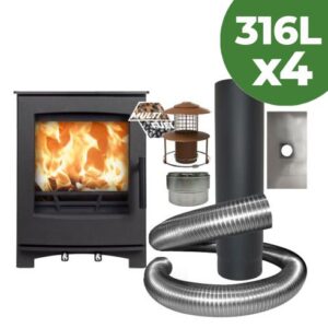 4 x Large Tinderbox Multi Fuel 5 kW + Full INSTALLER PACK