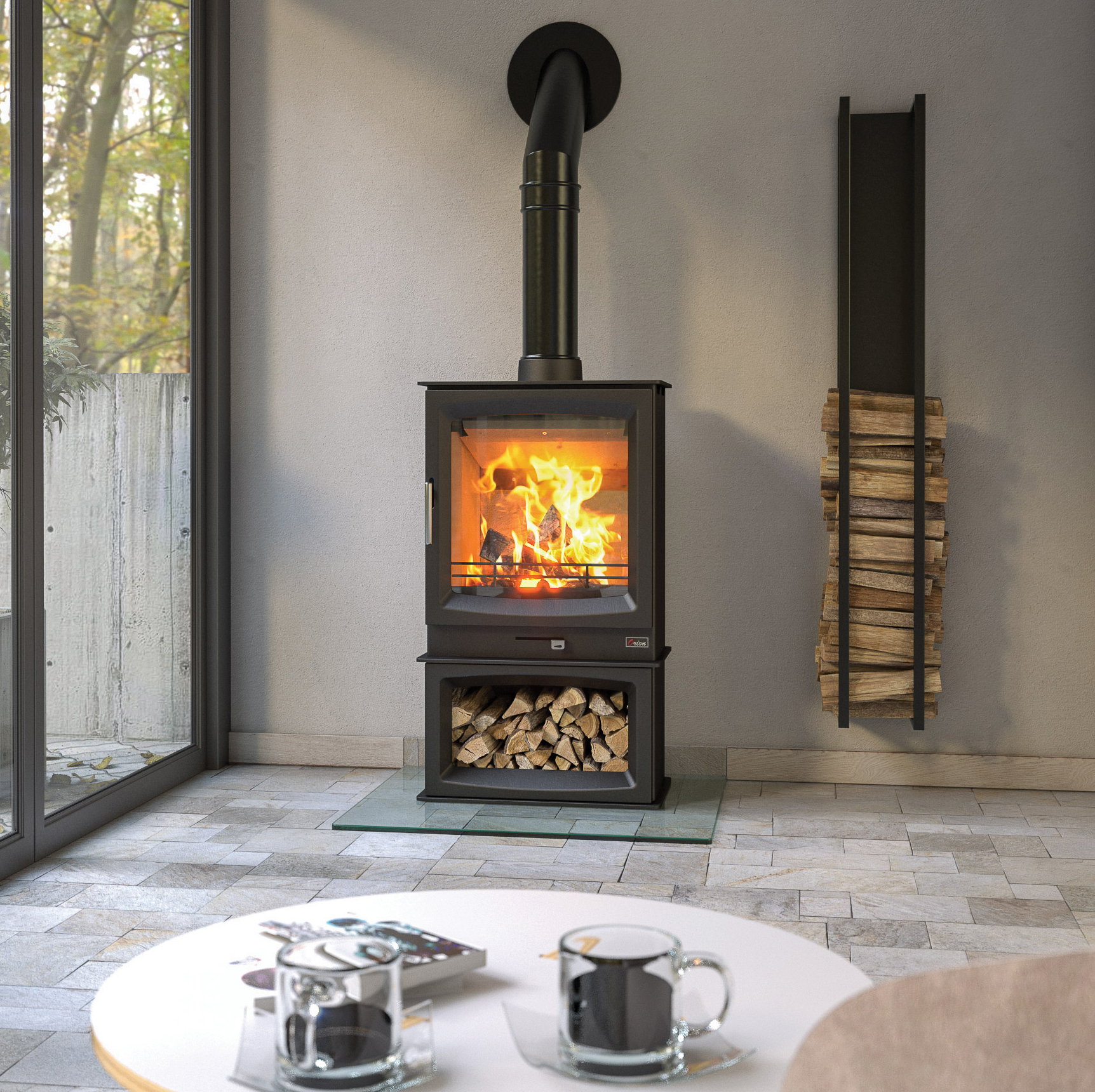 Burnbright Stove Logbox Defra – Freestanding Wood-Burning Stove 5kW