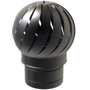 Rotating Cowl &ndash; &Oslash; 150 /  Twin Wall Black Matt