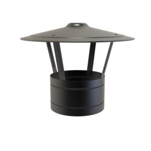 Rain Cap &ndash; &Oslash; 125/ 5 inch / Twin Wall Black Matt