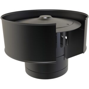 Gas Cowl &ndash; &Oslash; 125 mm (5inch)  /  Twin Wall Black Matt