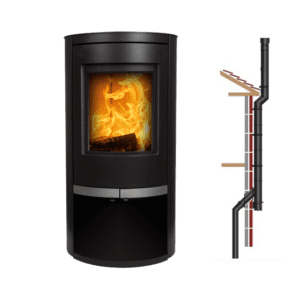 OVALE Low + FULL INSTALLER PACK 5kW Log Burner Oval