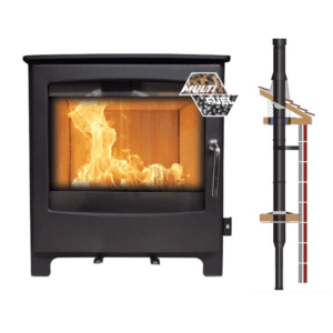 SOLWAY LARGE + INSIDE INSTALLER PACK 8kW Multi Fuel Log Burner