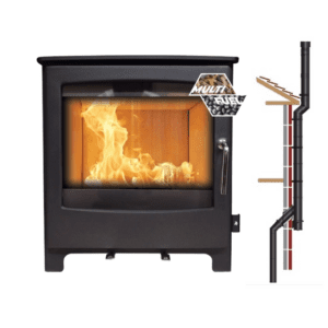 SOLWAY LARGE + OUTSIDE INSTALLER PACK 8kW Multi Fuel Log Burner