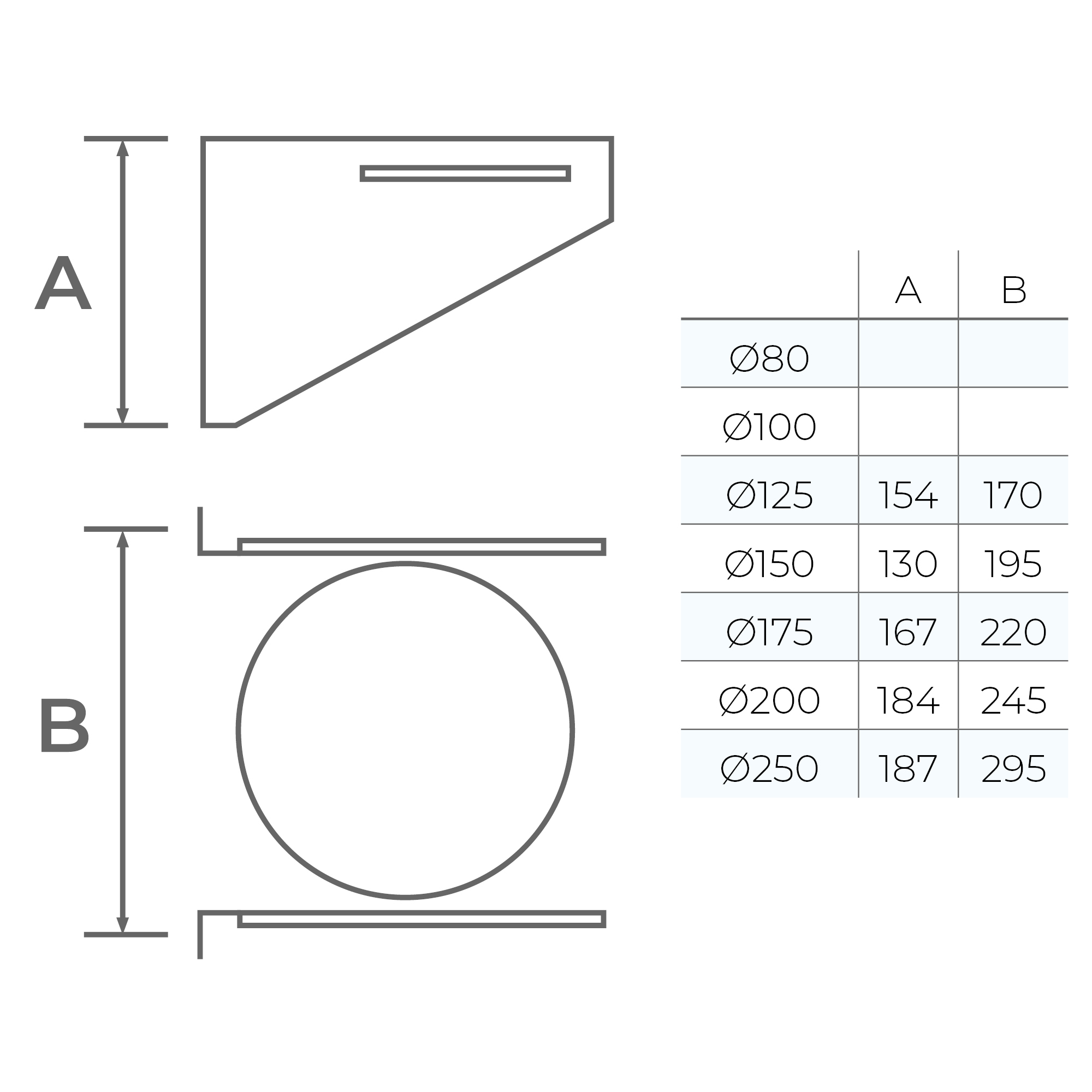 Retro Fit Base Support - Ø 150 / Twin Wall Black Matt - Image 3