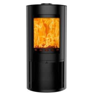 Oval Rondo 4.9kW Stove with Log Store Wood Burner