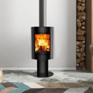 Oval Rondo 4.9kW Stove with Pedestal, Round Elipse