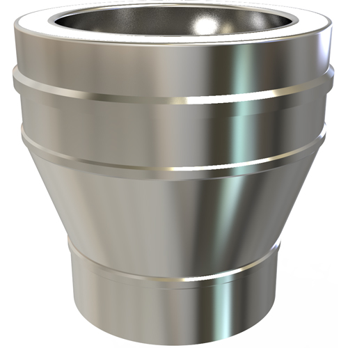 Universal Single Wall to Twin Wall Adaptor Ø 125 -Flue Connector