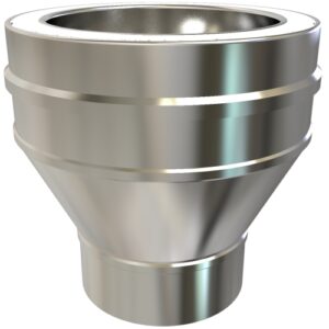 Universal Single Wall to Twin Wall Increaser &Oslash;125 to &Oslash;150-Flue Connector