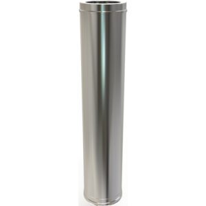 Pipe 1000mm &Oslash; 125 &ndash; Rigid Stainless Steel Chimney Flue for Solid Fuel & Gas