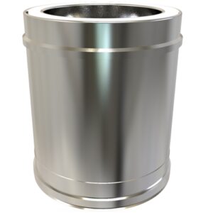 Pipe 250mm &Oslash; 125 &ndash; Rigid Stainless Steel Chimney Flue for Solid Fuel & Gas