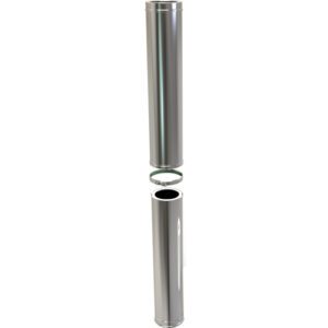 Adjustable Pipe 800-1300mm Ø 125 – Chimney Flue with Ceramic Insulation