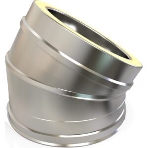 30&deg; Bend &Oslash; 125 &ndash; Stainless Steel Chimney Flue with Rock Wool Insulation