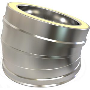 15° Bend Ø 125 – Stainless Steel Chimney Flue with Rock Wool Insulation