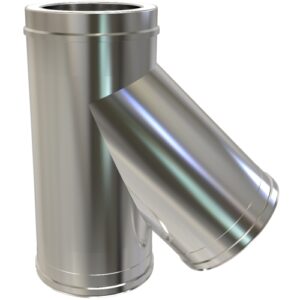 135° Tee Ø 125 – Stainless Steel Chimney Flue with Cleaning Access