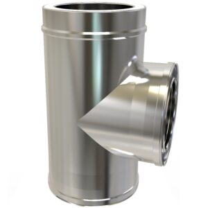 90° Tee Ø 125 – Chimney Flue Connector for Rear Outlet