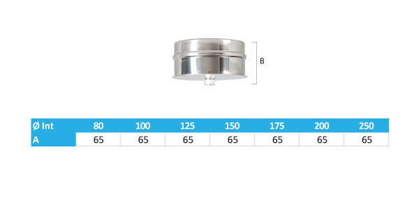 Tee Cap with Drain Ø 150 - Chimney Flue Cap with Integrated Condensate - Image 3