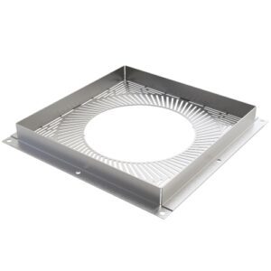 Ventilated Firestop Plate (White) Ø 150 – Safe Chimney Floor Penetration