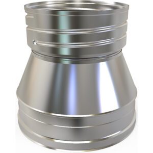 Twin Wall to Flex Adaptor-&Oslash; 125 | Transition from TWPro to Liner (silver)