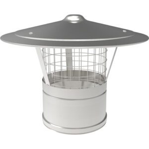 Rain Cap with Mesh &Oslash; 150 | Protect Flue with Effective Bird and Vermin Guard