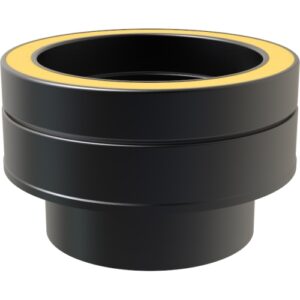 Flat Adaptor – Ø 150 / Twin Wall Black Matt