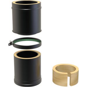 Adjustable Pipe 250-350mm &Oslash; 150 &ndash; Flexible Flue with Ceramic Insulation