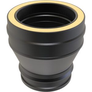 Universal Single Wall to Twin Wall Adaptor &Oslash; 125 -Flue Connector