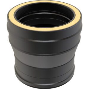 Twin Wall to Twin Wall Increaser &Oslash; 125 to &Oslash; 150 &ndash; Flue Adaptor for Fuel & Gas