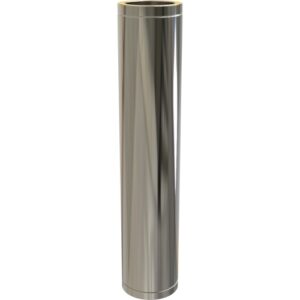 Pipe 1000mm &ndash; &Oslash; 125 (5inch) /  Twin Wall Silver