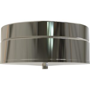 Tee Cap cw Drain &ndash; &Oslash; 150 (6inch) /  Twin Wall Silver